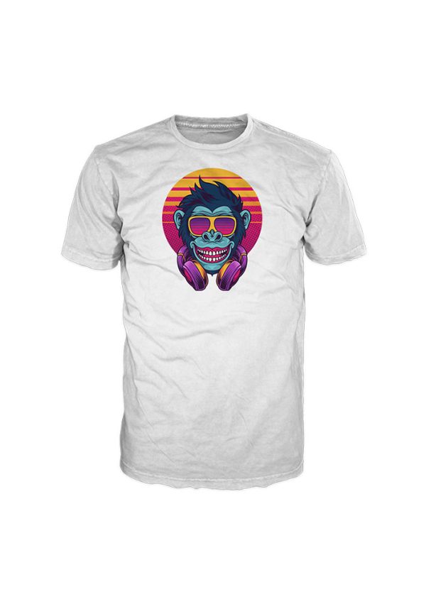 Remera Monkey with headphones